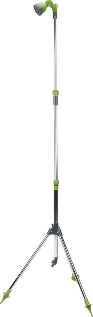 Kinzo Gartendusche mit Stativ - Verstellbare Außendusche bis 220 cm - 7 Strahlarten