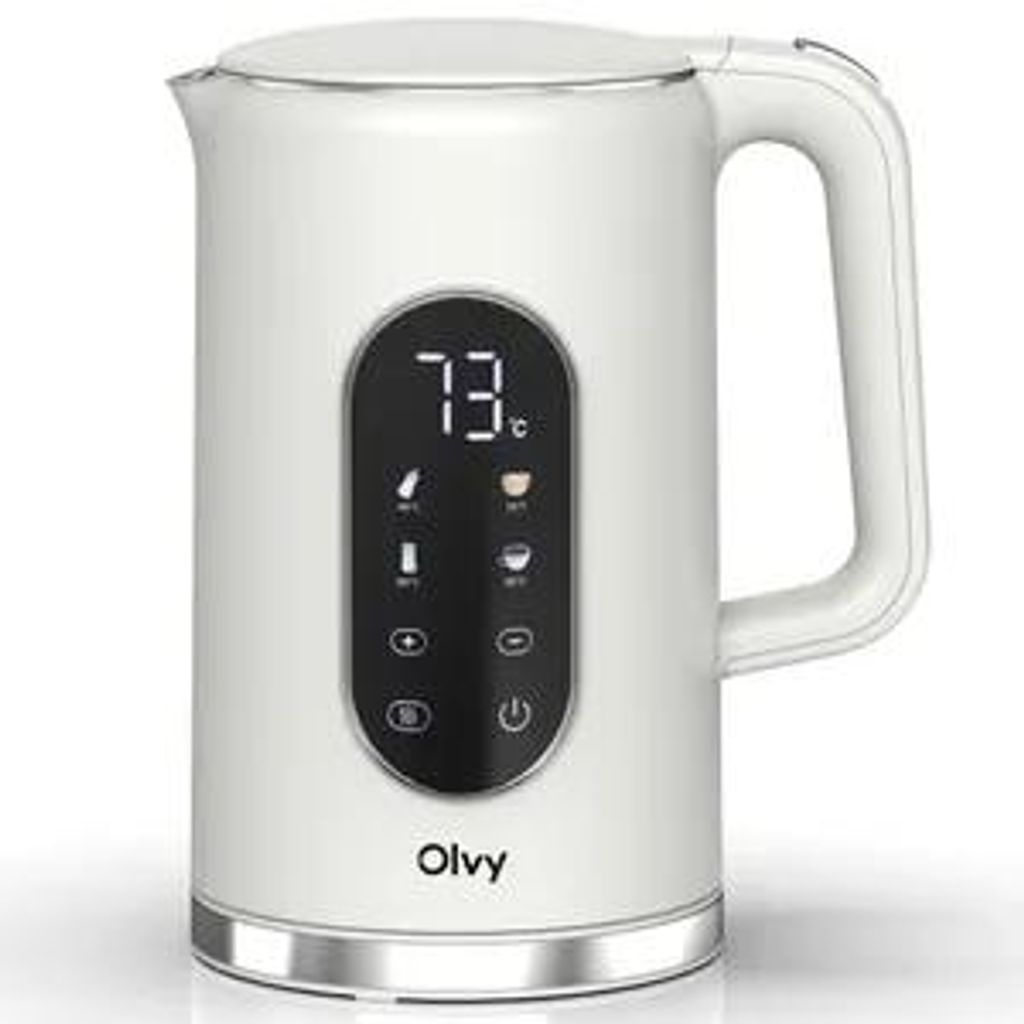Olvy waterkoker, crème kleur, 1,7 liter – LCD-display, Productafbeelding 