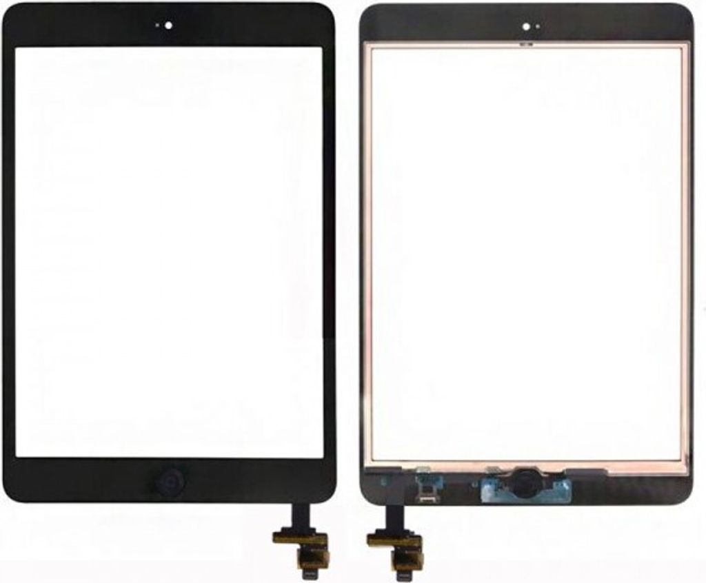 Touch Screen LCD Home Button IC Chip für Apple iPad Mini 1 + 2 Klebepad Schwarz