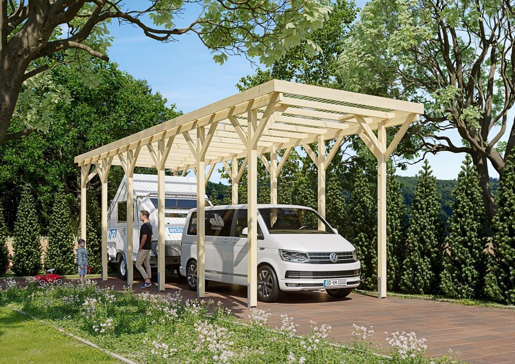 Wohnmobil-Carport Malibu IV 3,44x11,00 m - inklusive umweltfreundlichen PET-Platten