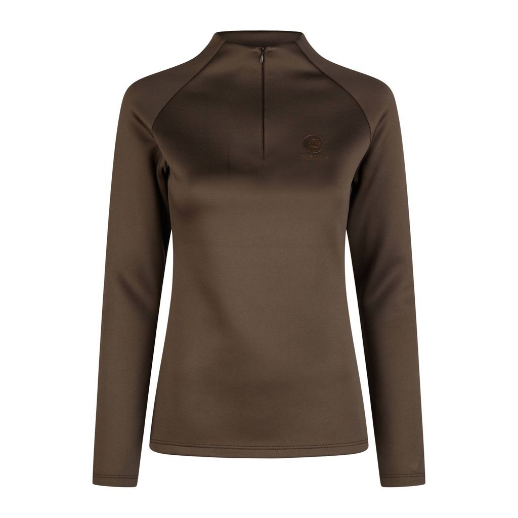 Eskadron Damen Shirt Half-Zip Platinum teak brown Platinum Produktbild 
