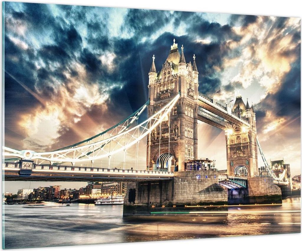 Bilder auf glas - London parlament architektur groß ben - 100x70cm - Glasbilder - Wandbilder - Kunstdruck - Wanddekoration aus Glas - Glas Bilder ...
