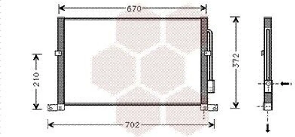 Condenseur de clim automobile VAN Wezel 18005302 - Qualité certifiée