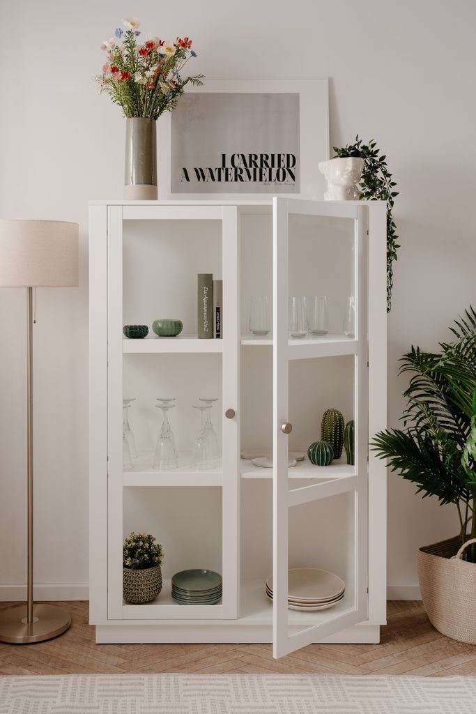 Highboard >Arles< in weiß - 100x150x40cm (BxHxT)