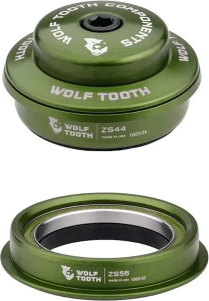 Jeu de direction Wolf Tooth Premium olive : fini les bruits et le jeu