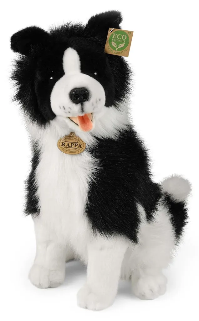 Peluche Border Collie 40 cm pour Enfant - Compagnon de Jeu Écologique