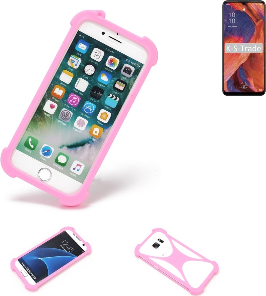 K-S-Trade Handy Hülle kompatibel mit Oppo Reno4 Z 5G Schutz Hülle Bumper Silikon Schutz Hülle Cover Case Silikoncase Silikonbumper TPU Softcase