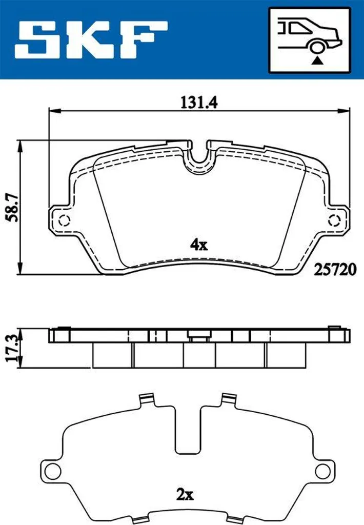 Plaquettes de Frein à Disque SKF pour Land Rover Defender et Discovery