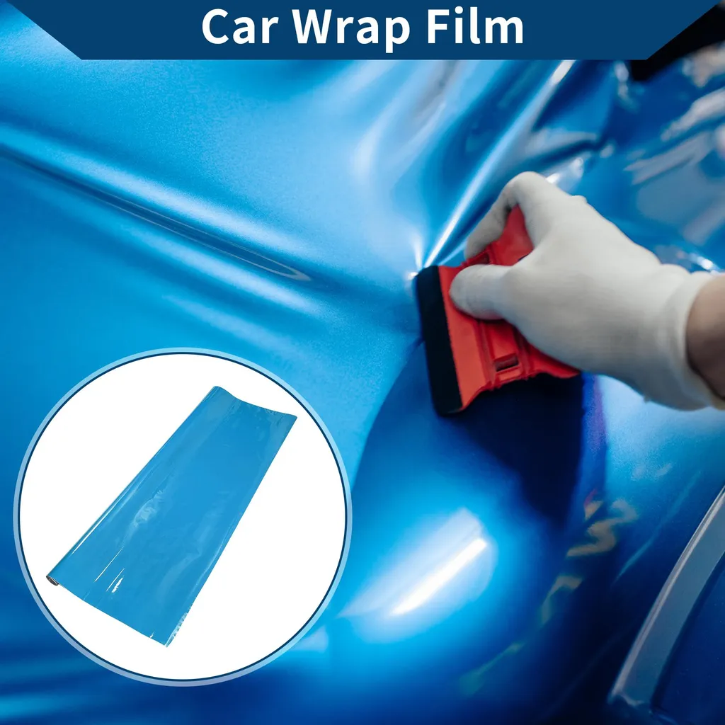 Protection de Carrosserie Intégrale Film Vinyle Bleu pour Customisation
