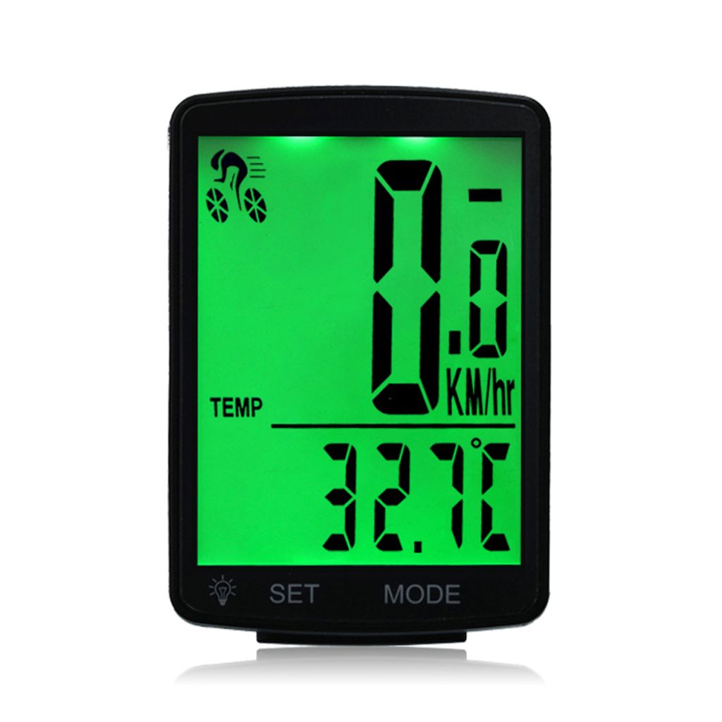 2.8" Kabellos LCD-Bildschirm Fahrradcomputer Tachometer Kilometerzähler DEU 