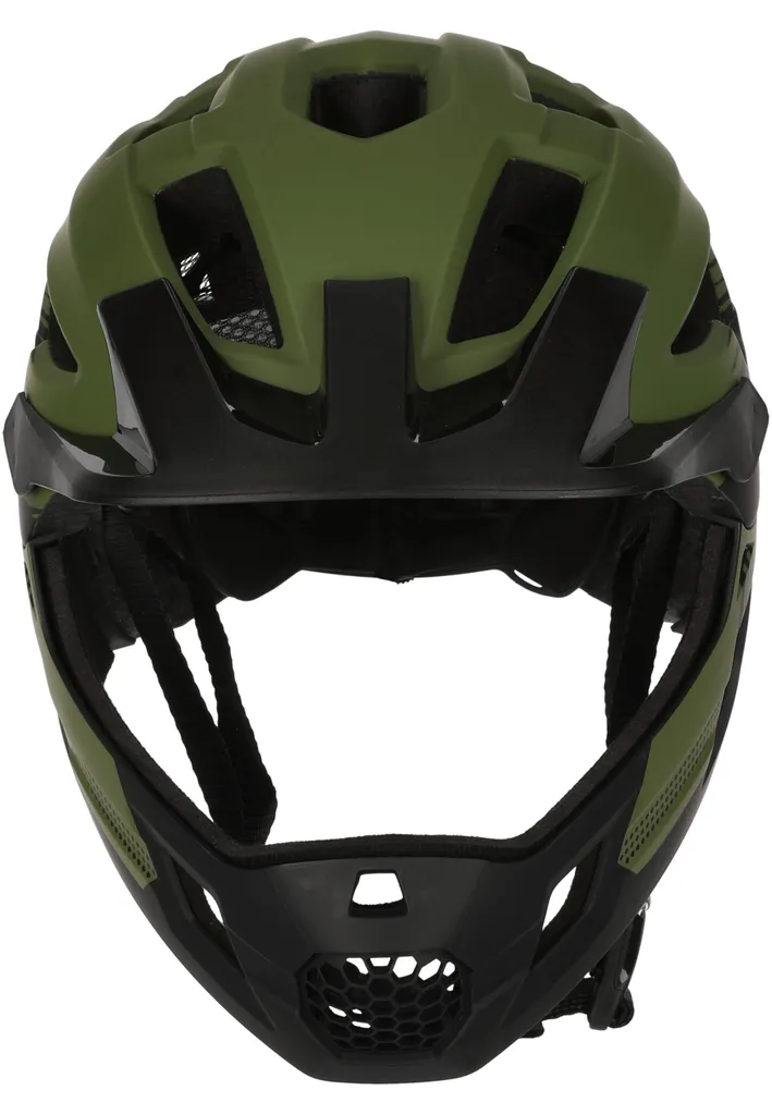 Casque de vélo intégral enfant vert avec protection max pour 6 à 12 ans