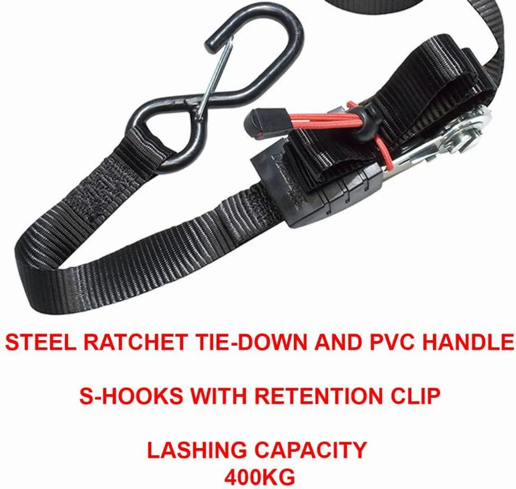 Sangle à cliquet 4m25 Master Lock noire avec crochets de protection