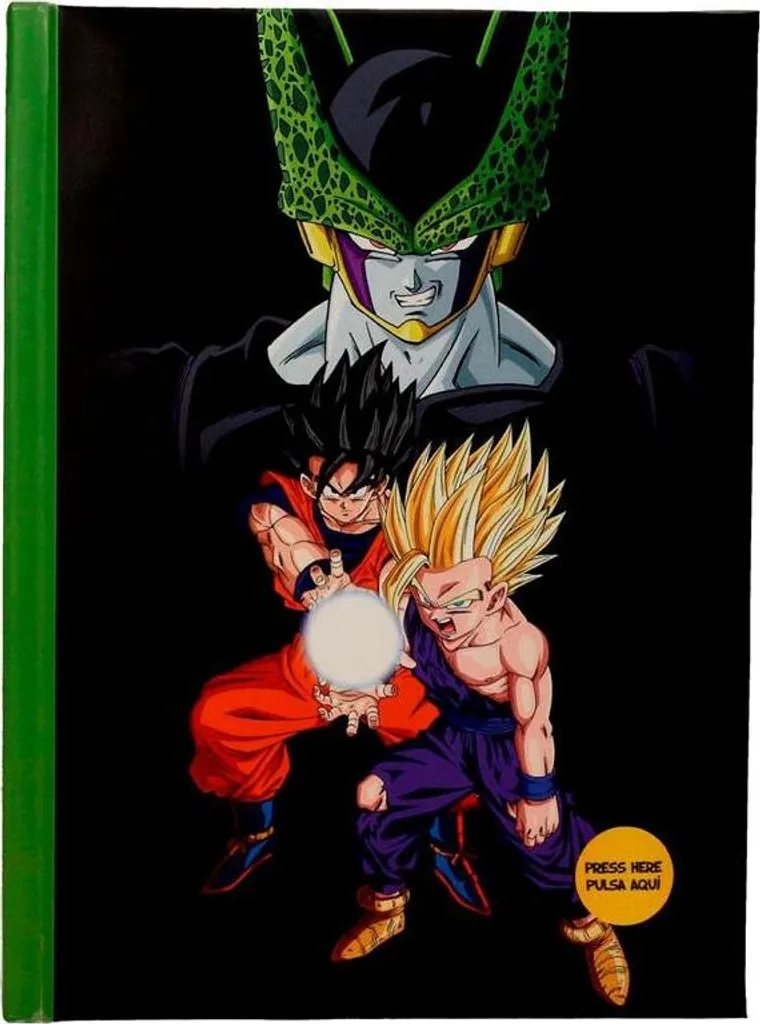Cahier Dragon Ball Z interactif à LED Cell Final Battle pour fan manga