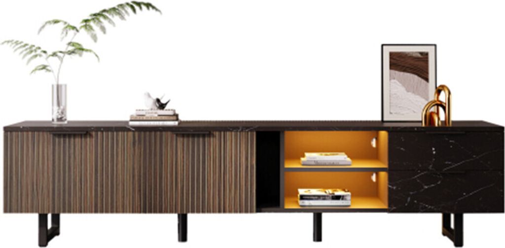 TV-Schrank, TV Board, verstellbarer LED-Beleuchtung, zwei Produktbild 
