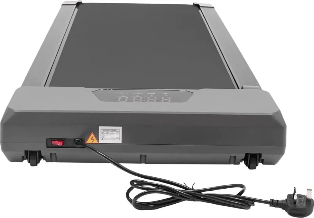 Tapis de marche ultra plat et pliable pour fitness à la maison, gris