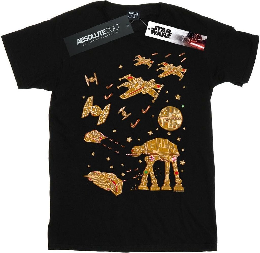Star Wars - "Gingerbread Battle" T-Shirt für Herren BI46646 (M) (Schwarz)