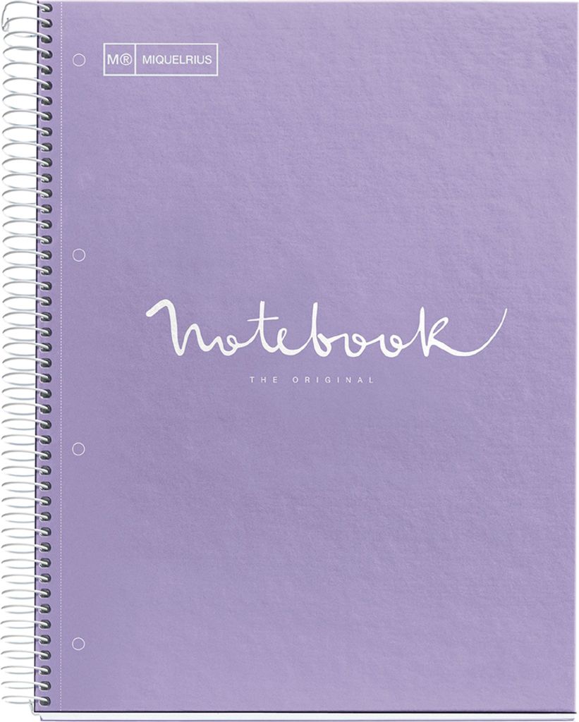 MIQUELRIUS Collegeblock "Notebook EMOTIONS" DIN A4 lavendel kariert 80 Blatt