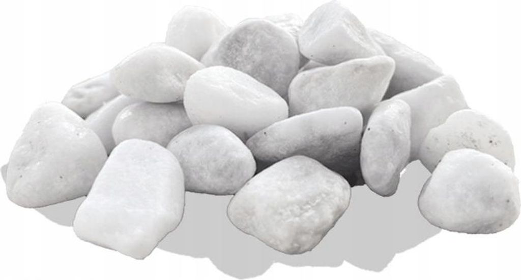 Guijarros decorativos blancos, de 6 a 12 cm, peso: 20 kg Imagen del producto 