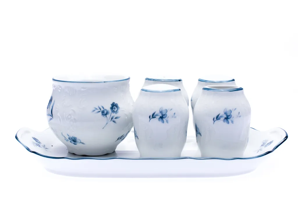Kit assaisonnement de table 6 pièces porcelaine pour repas et réceptions - 2