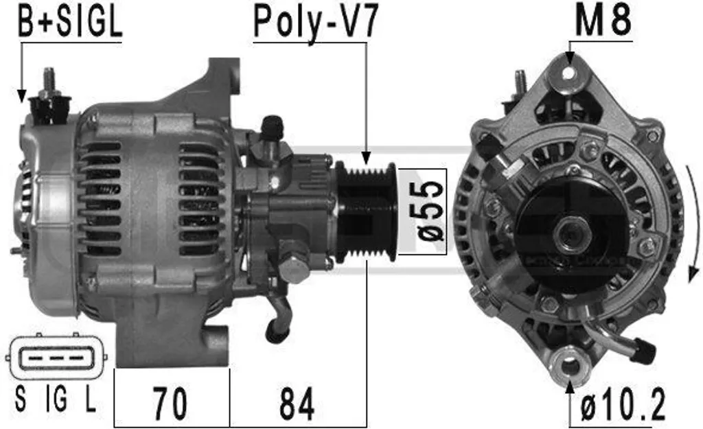 Alternateur ERR 6999 contre les pannes de batterie Discovery II L318 ERA