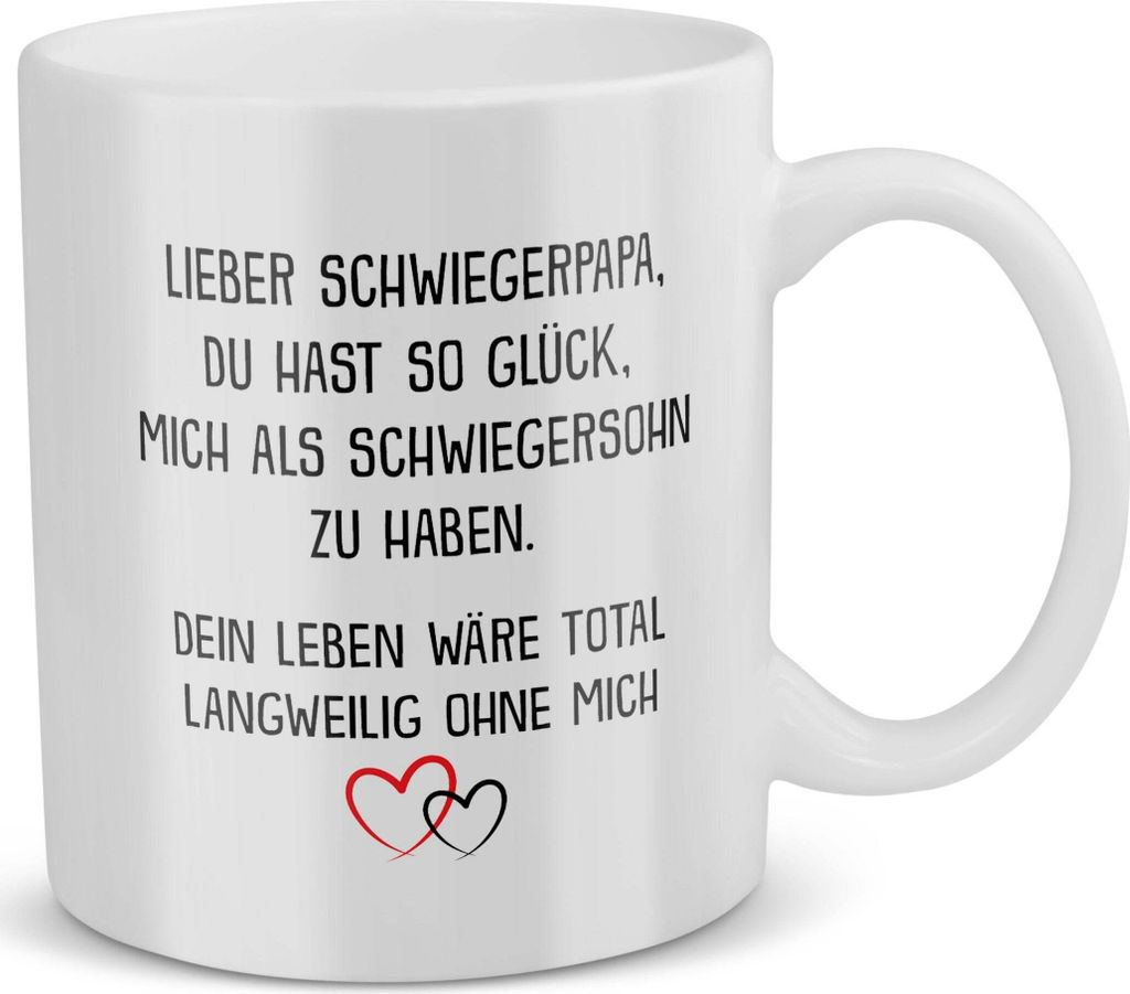 22Feels Schwiegerpapa Geschenk von Schwiegersohn Bräutigam Schwiegervater Tasse Vater der Braut Kaffeetasse Männer Geburtstag Weihnachten Herrent...