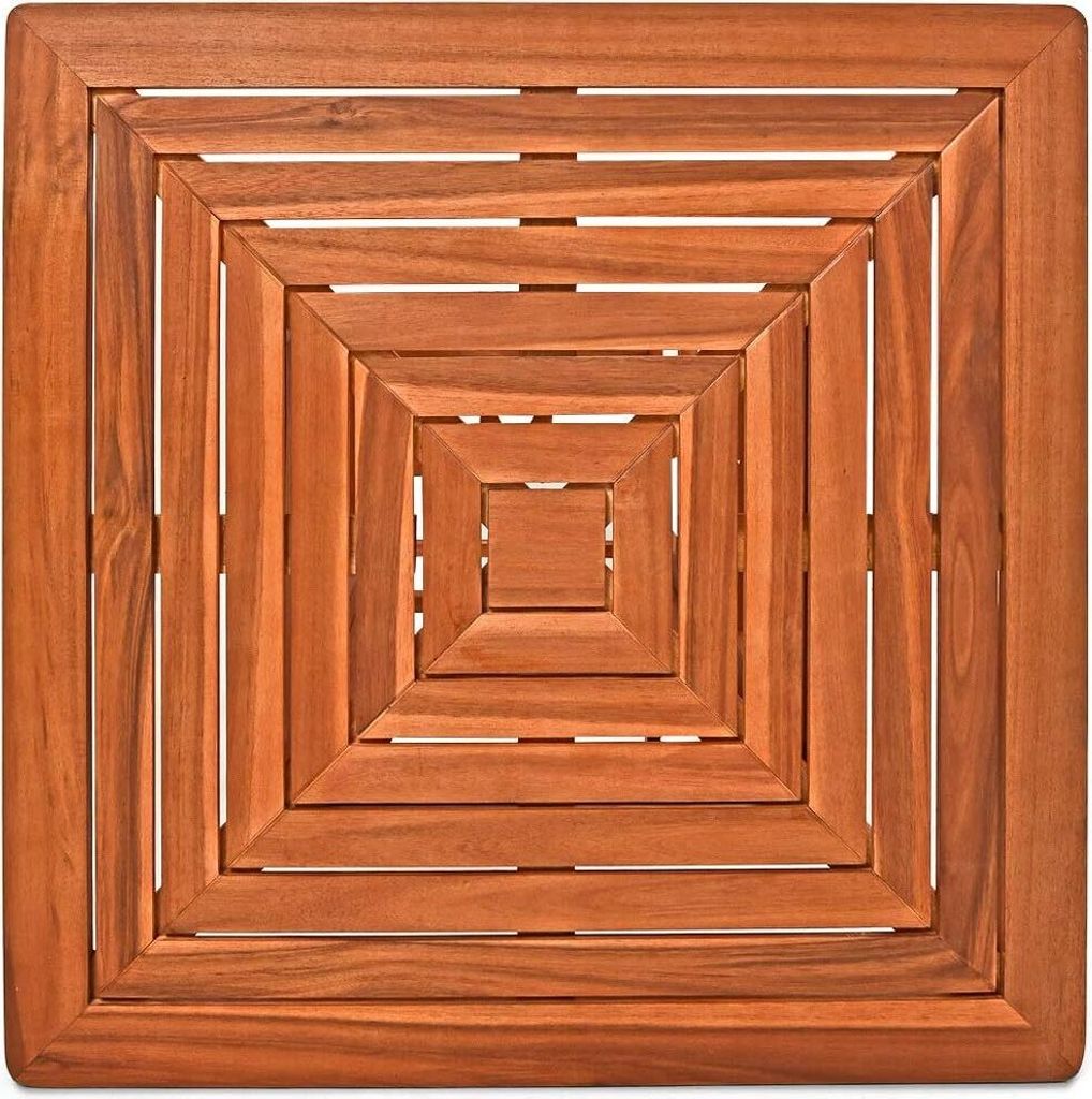 CASARIA® Stehtisch Holz 110 cm Hoch 75 x 75 cm Eckig Massiv Produktbild 8