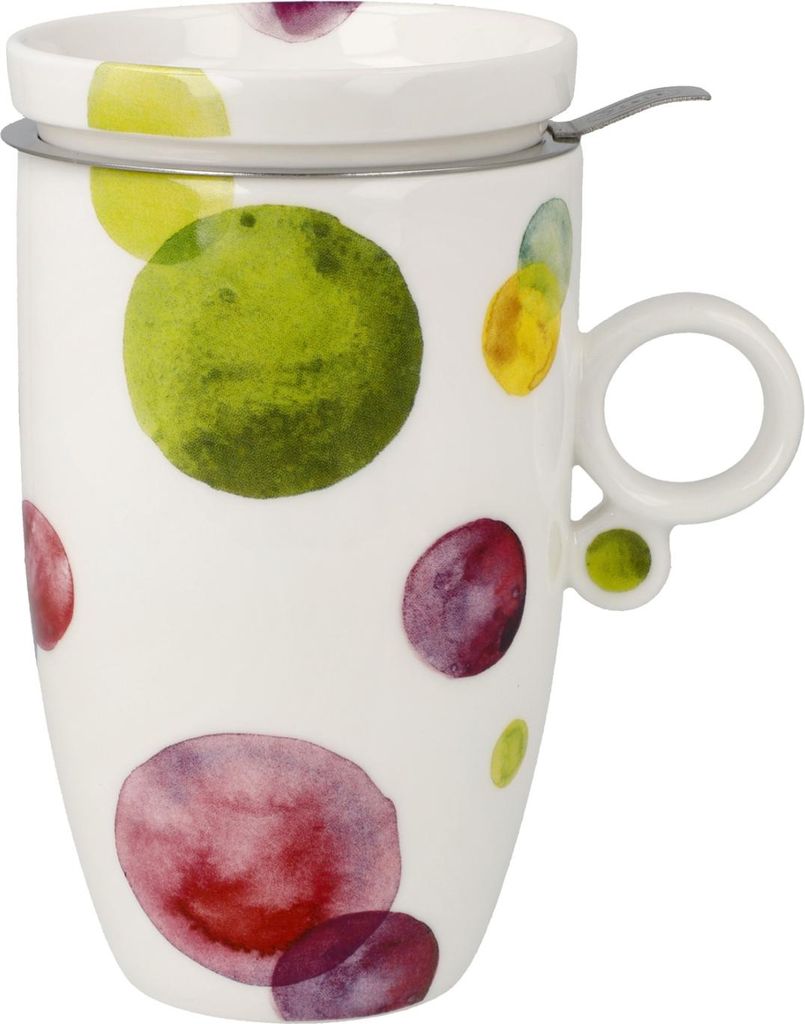 Goebel Colori Mix Teetasse mit Deckel und Sieb