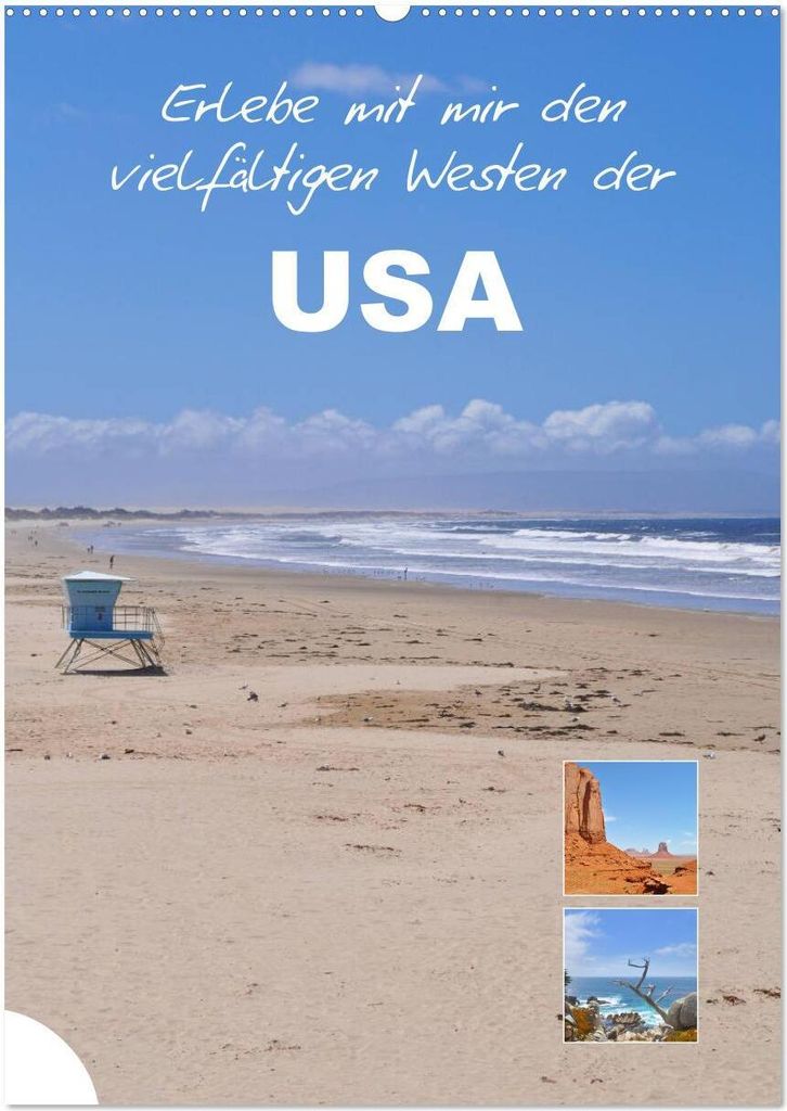 Erlebe mit mir den vielfältigen Westen der USA (Wandkalender 2026 DIN A2 hoch), CALVENDO Monatskalender