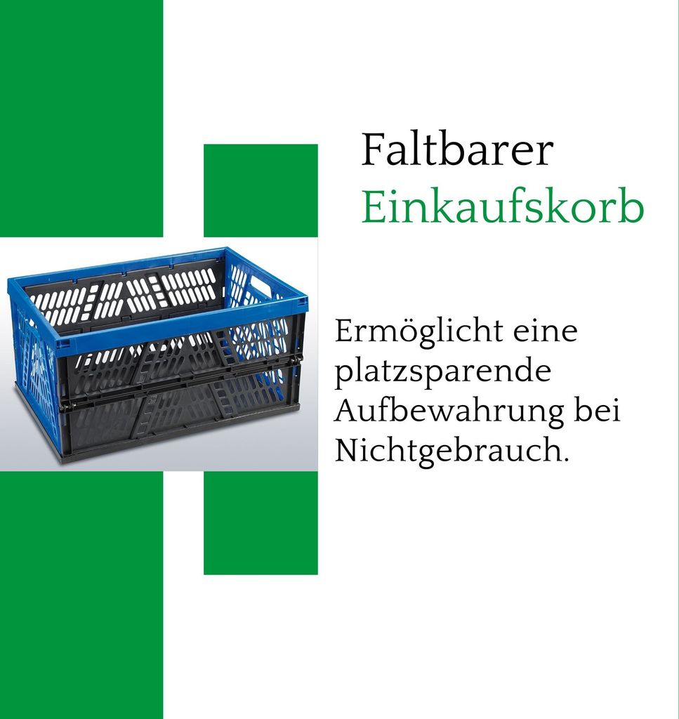 Novaliv Klappbox 45l Blau 6er Set