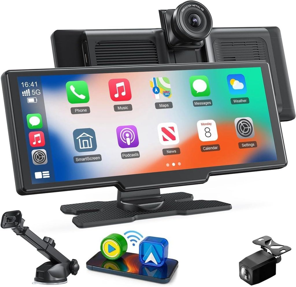 Récepteur stéréo sans fil Apple Carplay & Android Auto avec Image du produit 