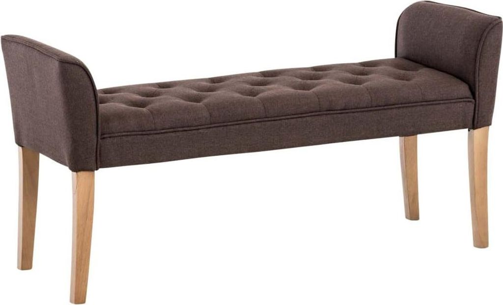 Chaiselongue-Sofa – Lounge-Sessel – r brauner Stoff, robustes Holzgestell, sehr bequem
