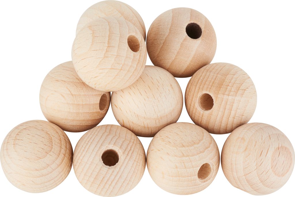 VBS Holzkugeln halbgebohrt "Ø 25 mm" 10 Stück Produktbild 
