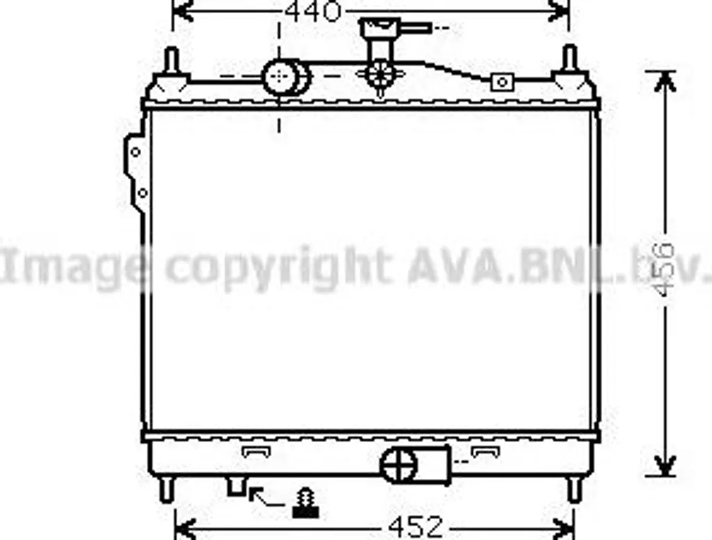 Radiateur AVA HY2205 en aluminium durable pour Hyundai Getz Essence
