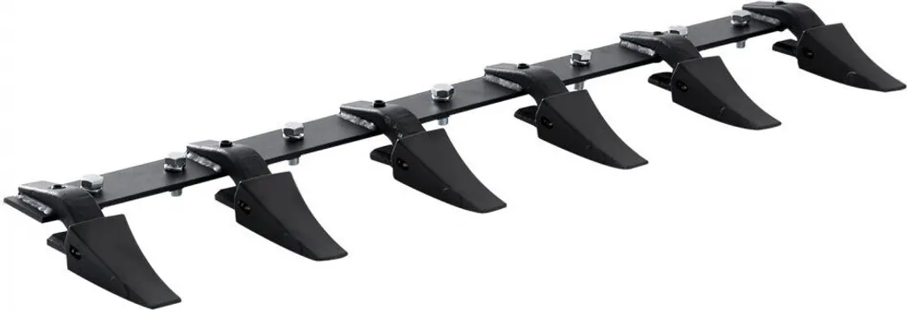 Godet 120cm haute performance à 6 dents - Rail de protection boulonné