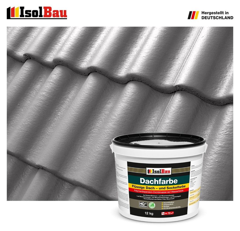 Isolbau Dachfarbe Betongrau 12 kg Sockelfarbe Fassadenfarbe Produktbild 