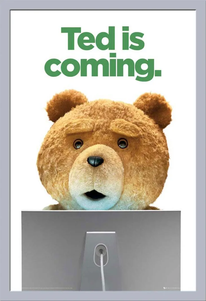 Ted Poster 61x91,5 + Cornice Argento Shinsuke - Il Top per la Camera - 1