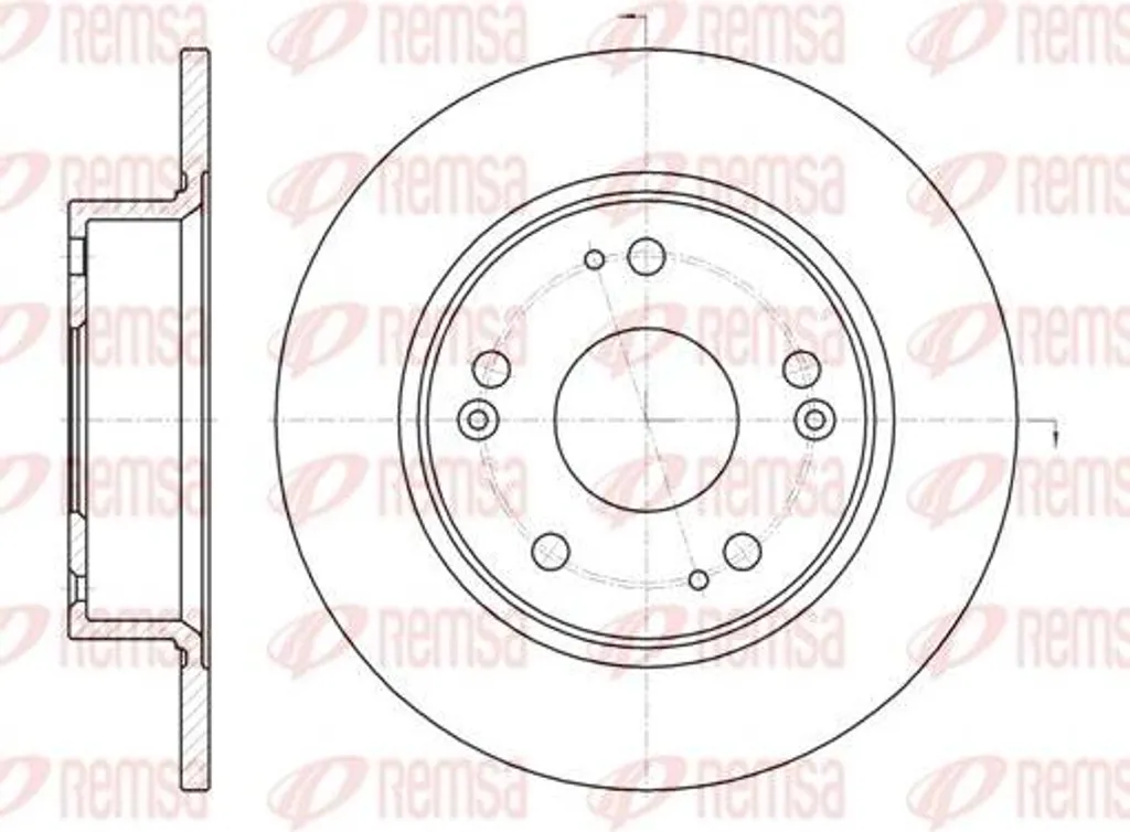 Disque de frein REMSA 6984.00 OE 42510SDAA00 pour Accord et Prelude