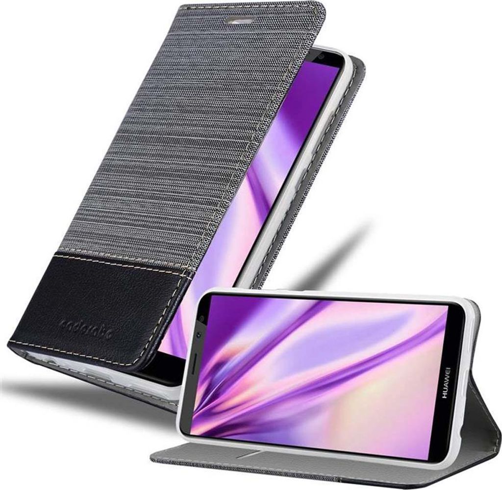 Cadorabo Hülle für Huawei MATE 10 LITE Schutzhülle in Grau Handy Hülle Etui Book Case Cover