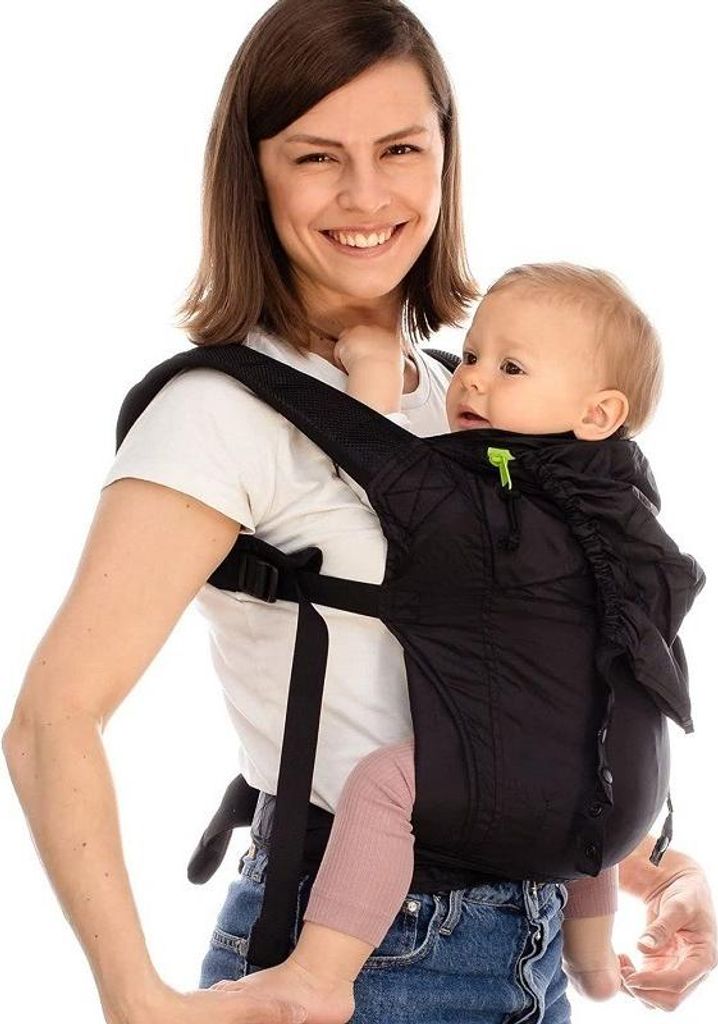 BOBA Air Kindertrage schwarz, leicht und kompakt, für Kinder 7-20 kg