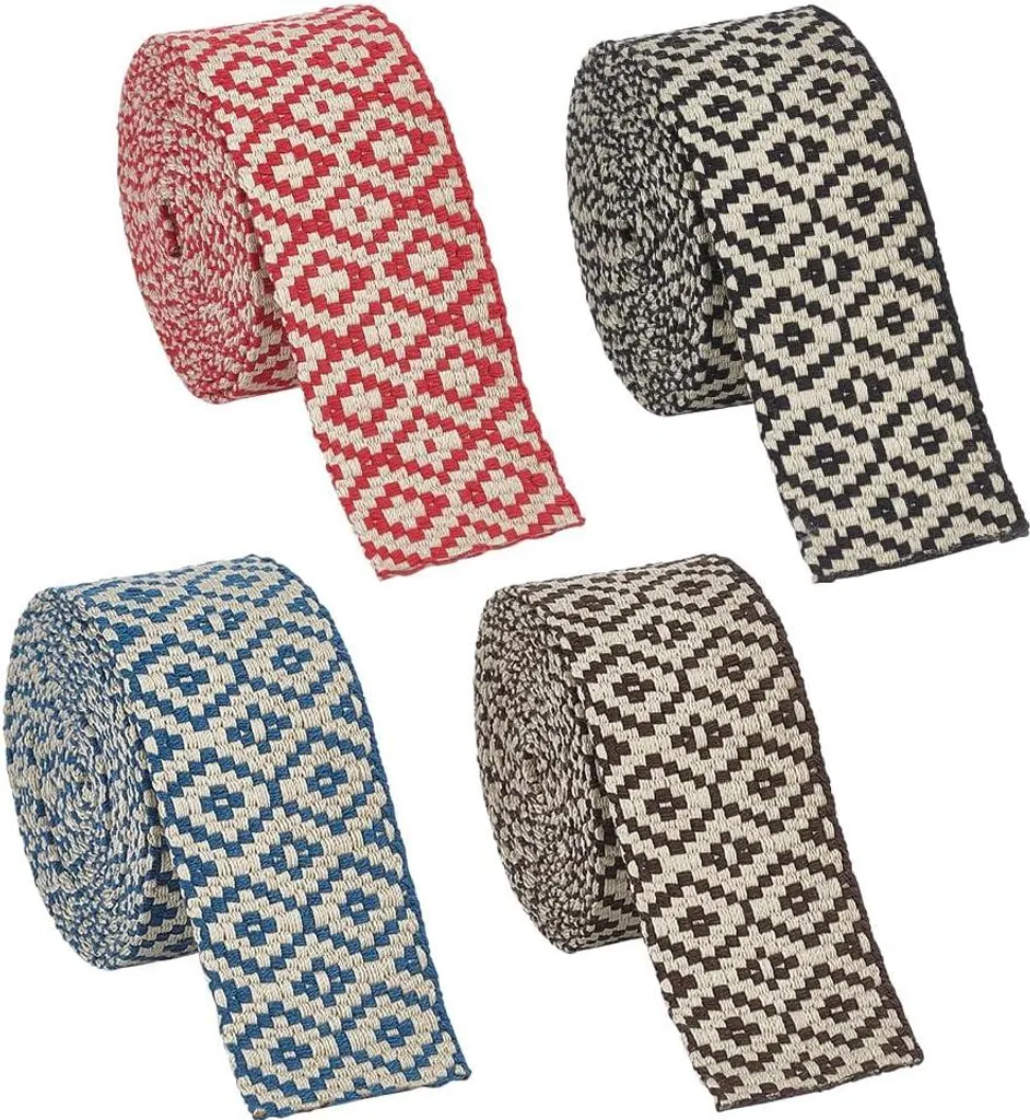 Ruban jacquard 38mm anti-effiloche pour réparer anses de sac et tissus