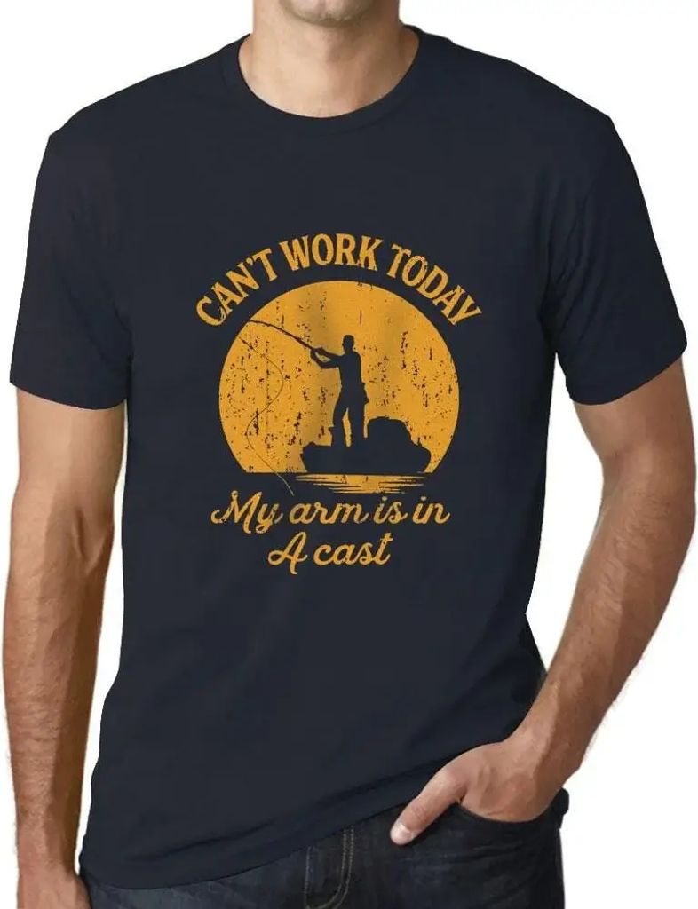 Herren Grafik T-Shirt Ich kann heute nicht arbeiten mein Arm ist eingegipst – Can’t Work Today My Arm Is In A Cast – Öko-Verantwortlich Vintage