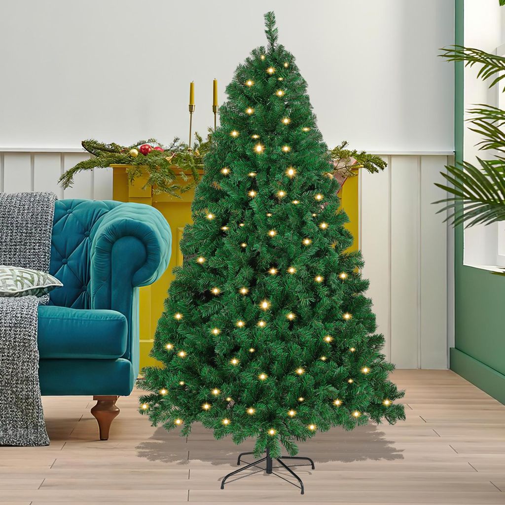 Künstlicher Weihnachtsbaum mit LED-Lichterkette, Produktbild 