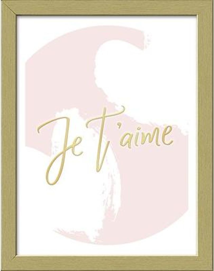 Gerahmtes Bild Je t'aime II 19x24 cm