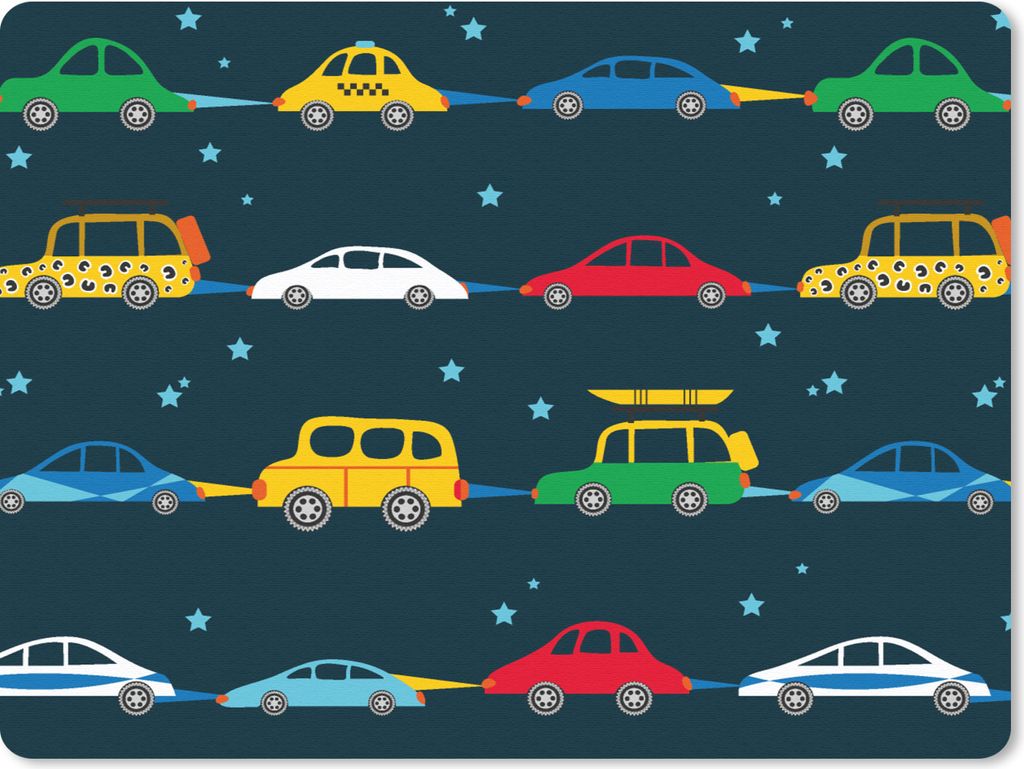 MuchoWow Mauspad Mousepad Muster - Auto - Raumfahrt - Kind - Kinder - Kinder 40x30 cm - Mousepads - Maus Mat - Pad - Mausunterlage - Anti Rutsch