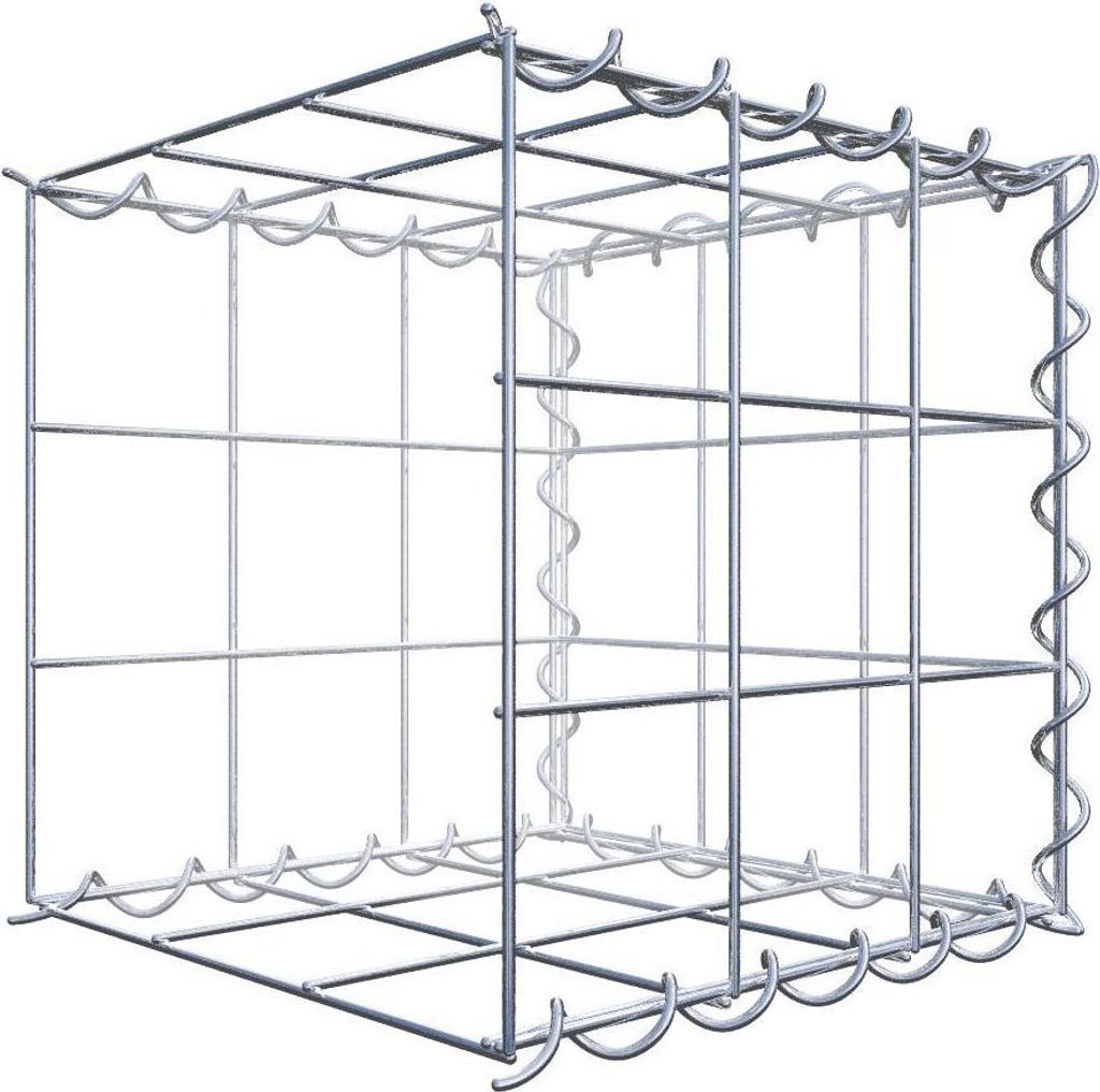 Anbaugabione Typ 2 30 cm x 30 cm x 30 cm (L x H x T), Maschenweite 10 cm x 10 cm, Spirale