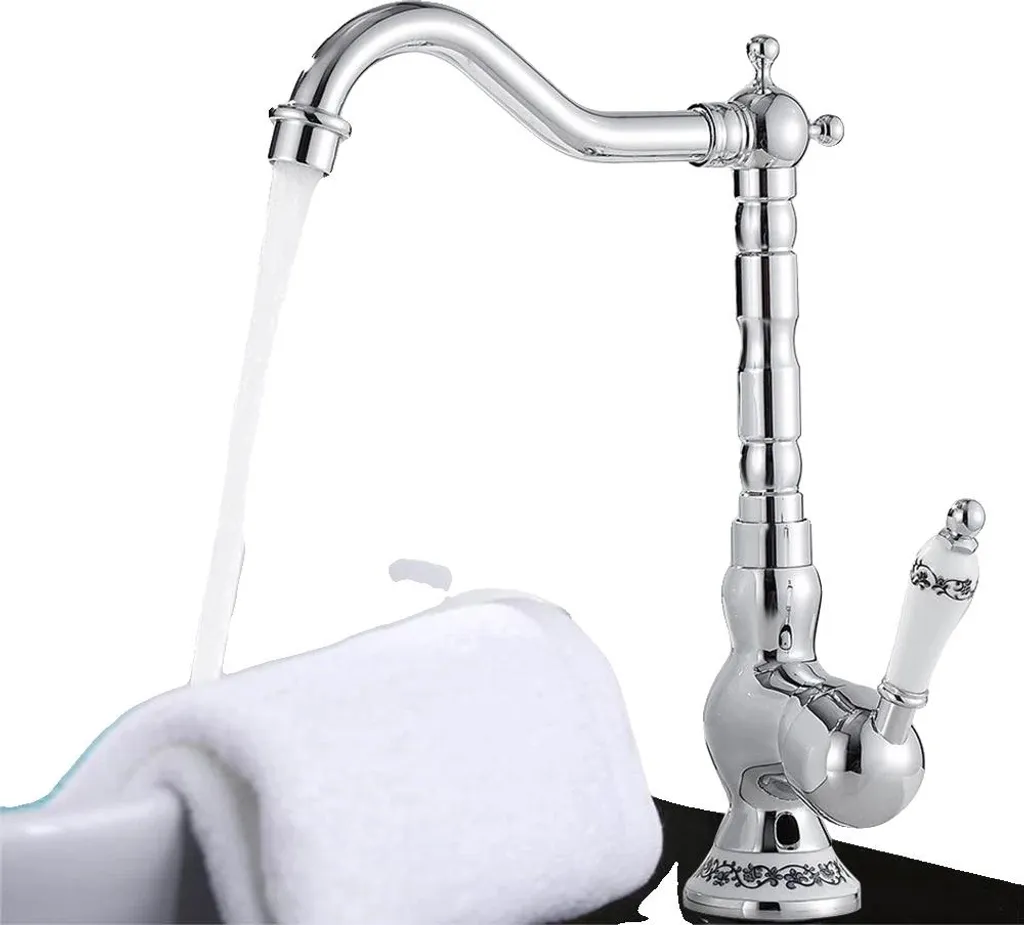 Miscelatore Lavabo a Soffitto Acciaio Inox | Design Minimal di Lusso