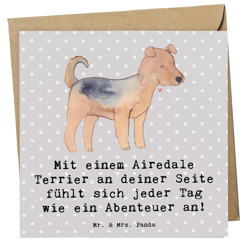 Mr. & Mrs. Panda Glückwunschkarte Airedale Terrier Produktbild 