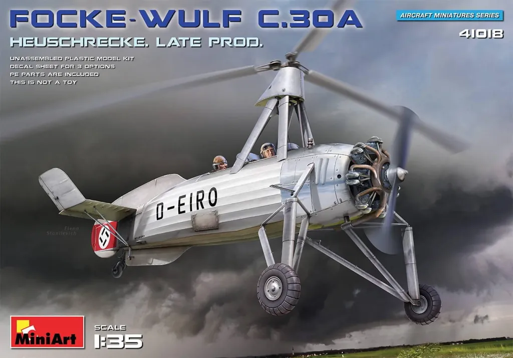 MiniArt FW C.30A Heuschrecke 1:35 avec Détails Photo-découpés et Rotor