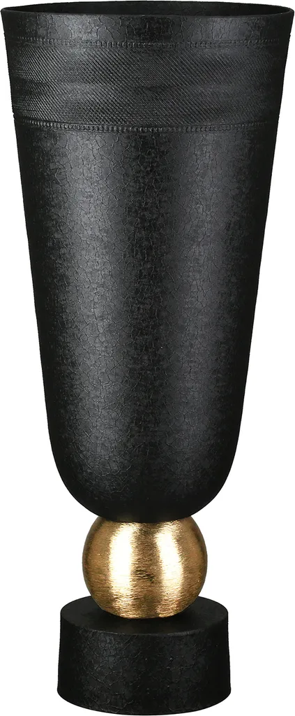 Vase Incassable en Aluminium Noir 48 cm pour Décoration Durable Nama