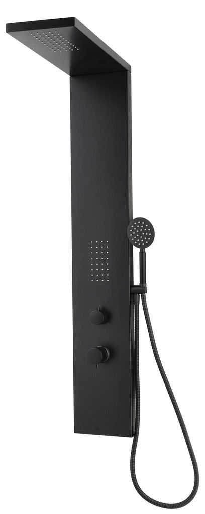 Badplaats Colonna Doccia Savara 140 x 20 cm - Nero - Set Immagine del prodotto 